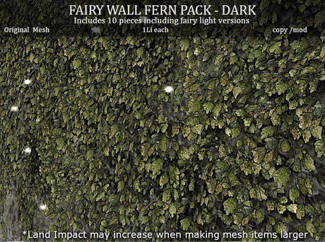 Second Life Marketplace - LOVE - FAIRY FERN PACK - DARK